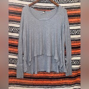 we the free distressed long sleeve top